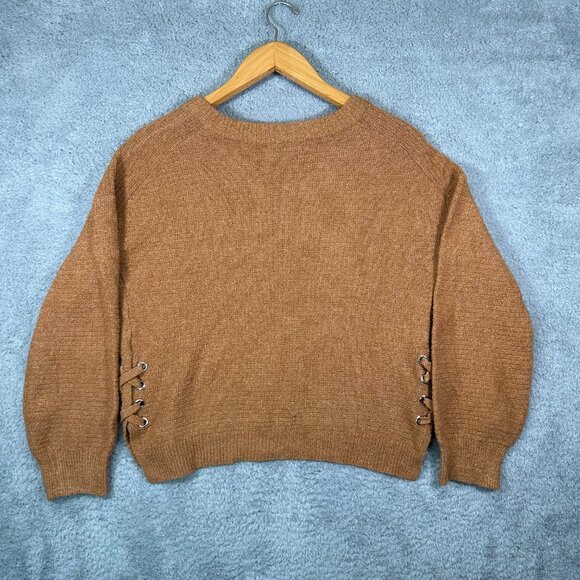 SO Goods For Life‎ Women sweater Mustard Causal Pullover Medium Long Sleeve Crew - Picture 2 of 11